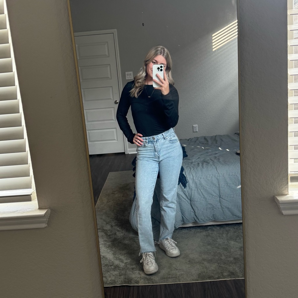 superdown Light Blue Straight Leg Jeans